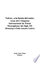 Volver-- a la fuente del canto