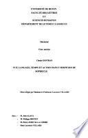 Vue, langage, temps et action dans l'Oedipe roi de Sophocle