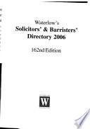 Waterlow's ... Solicitors' and Barristers' Directory