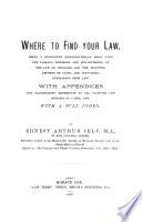 Where to Find Your Law ...
