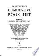 Whitaker's Cumulative Book List