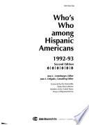 Who's who Among Hispanic Americans, 1992-93