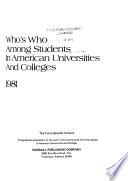 Who's who Among Students in American Universities and Colleges