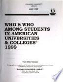 Who's who Among Students in American Universities and Colleges