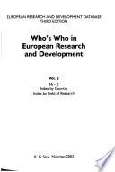 Who's who in European Research and Development