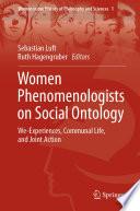 Women Phenomenologists on Social Ontology