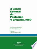 X Censo General de Población y Vivienda, 1980. Cartografía geoestadística del estado de Zacatecas. Volumen I, tomo 32
