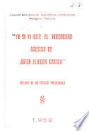 Yo sí vi huir al verdadero asesino de Jorge Eliécer Gaitán