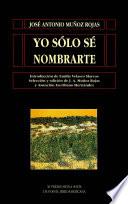 Yo sólo se nombrarte