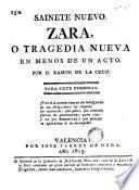 Zara o Tragedia nueva en menos de un acto