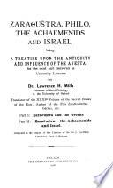 Zara[theta]uštra, Philo, the Achaemenids and Israel