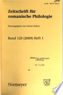 Zeitschrift Für Romanische Philologie