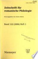 Zeitschrift Für Romanische Philologie
