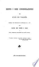 Ziento i diez consideraziones ... Primera vez publicadas en Castellano, el a. 1855 por Luis de Usóz i Rio, i ahora correjidas Nuevamente, etc